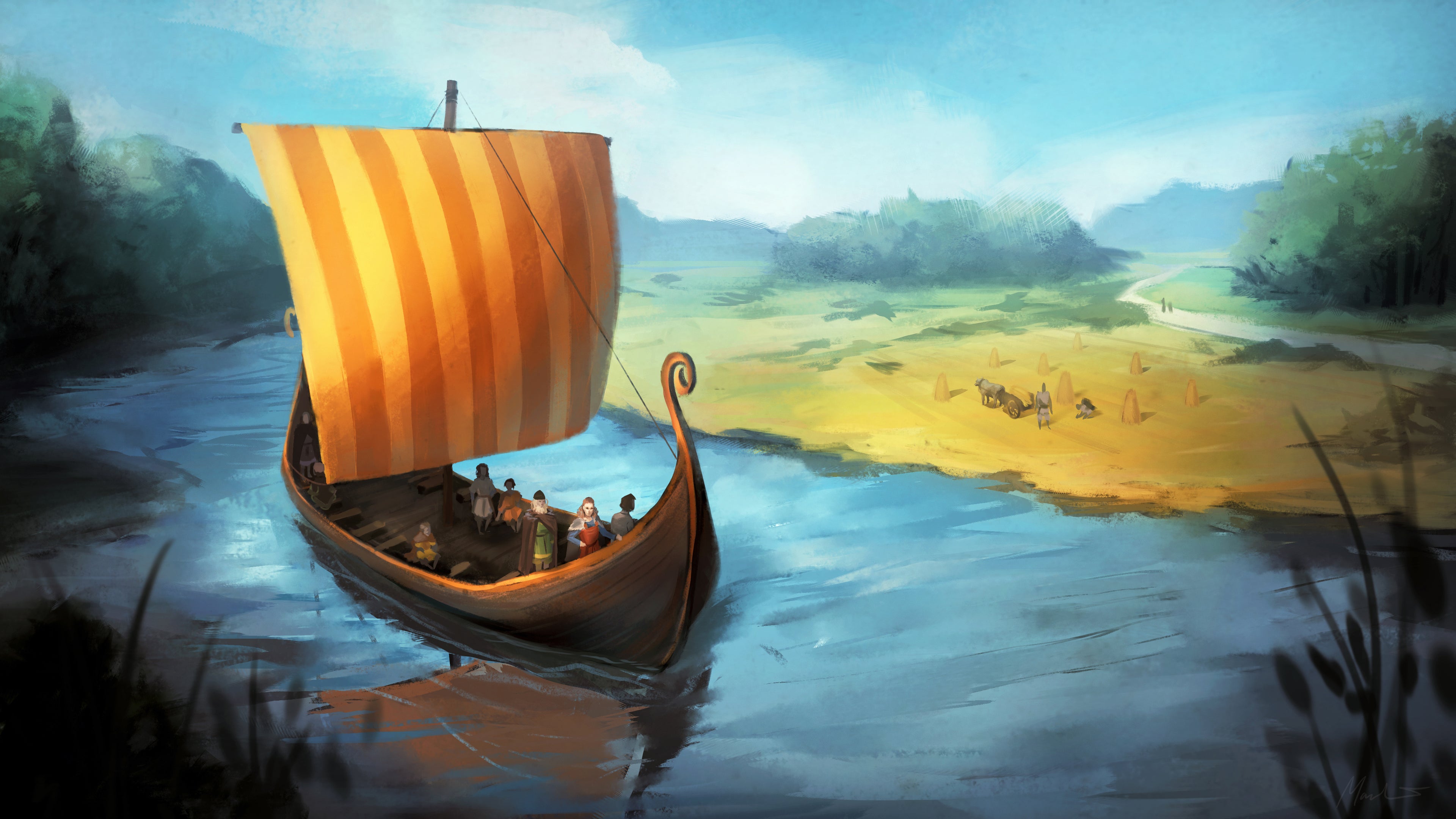 Pax Viking board game illustration
