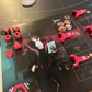 Dawn on Titan Board Game - red space ship pieces set up on their player board