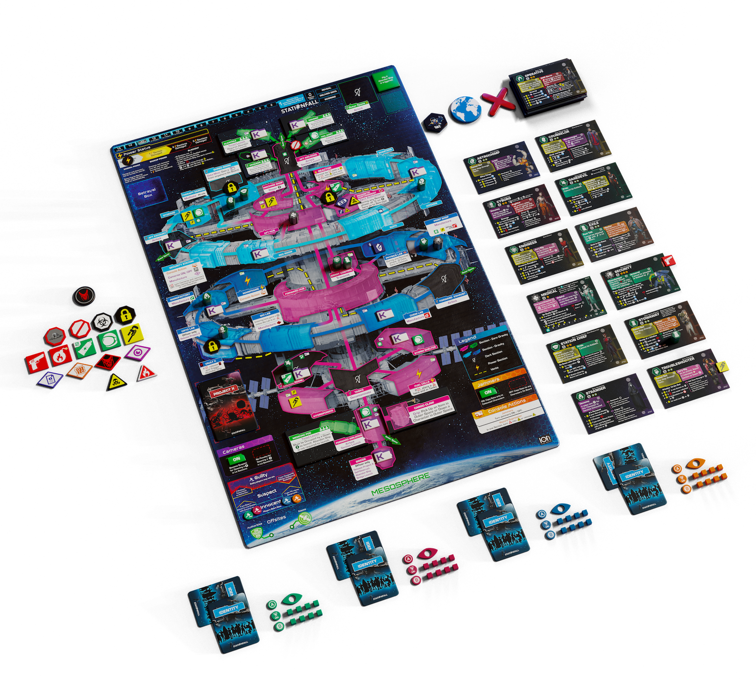 Stationfall board game - staged game 