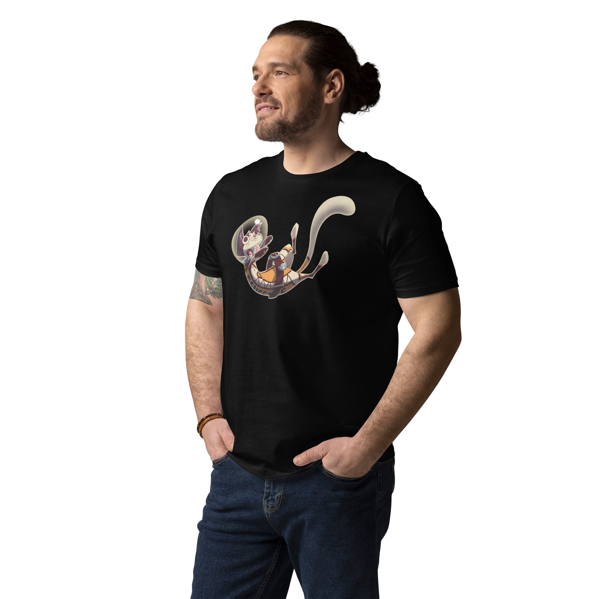 Unisex organic cotton t-shirt FLUFFY FRONTIER Cat