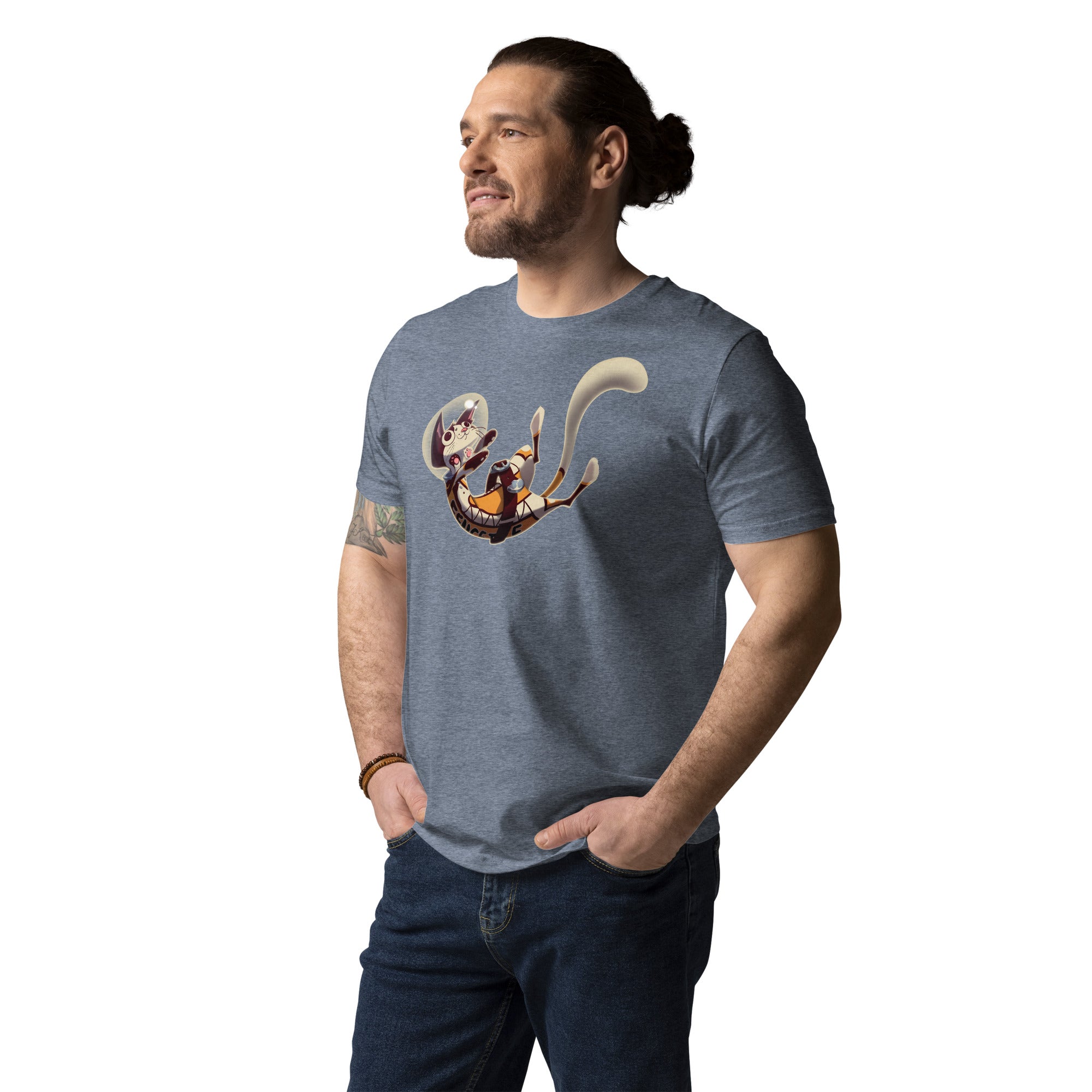 Unisex organic cotton t-shirt FLUFFY FRONTIER Cat
