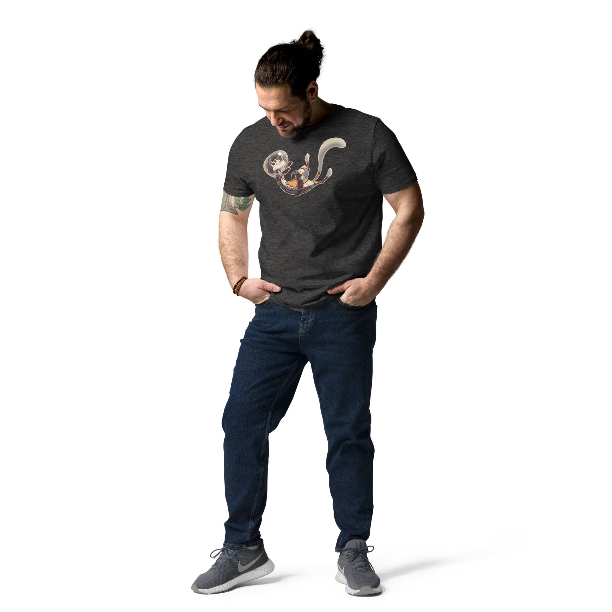 Unisex organic cotton t-shirt FLUFFY FRONTIER Cat