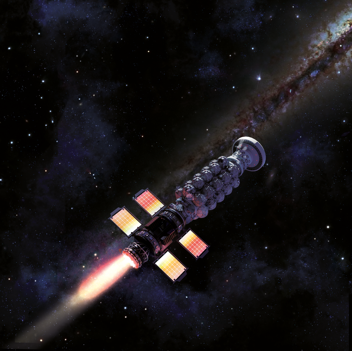 Interstellar board game box cover illustration