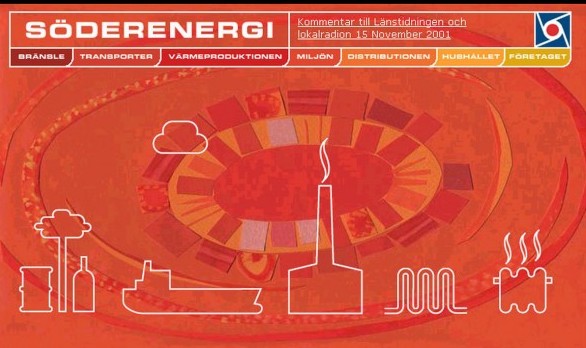 Heat-Only Boiler Station game included in web communication by Söderenergi
