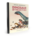 Cover of 'Dinosaur Dynasties' book featuring illustrations of various dinosaurs and related prehistoric creatures.