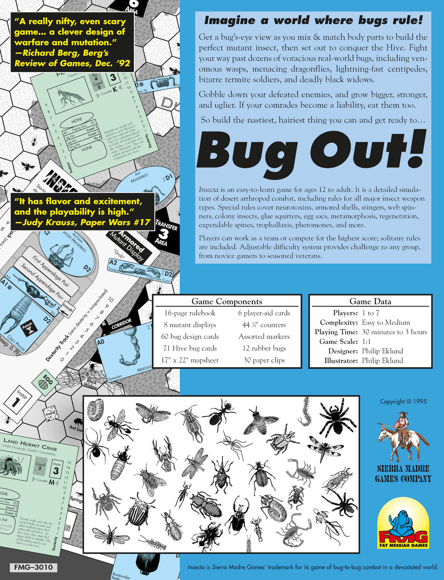 Insecta board game : Facsimile edition - back of box