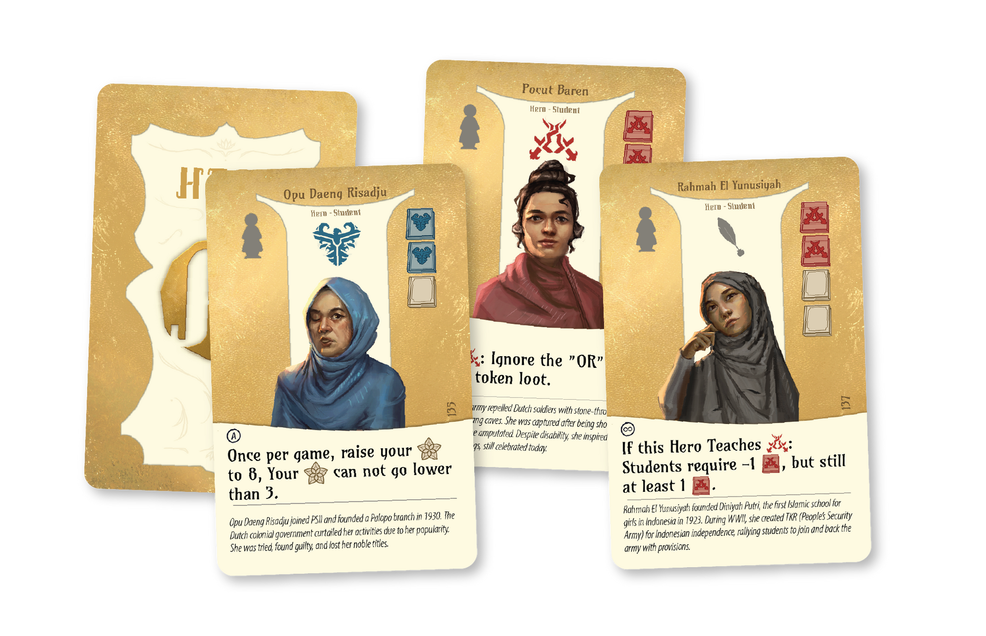 Kartini - From Darkness to Light components Hero cards