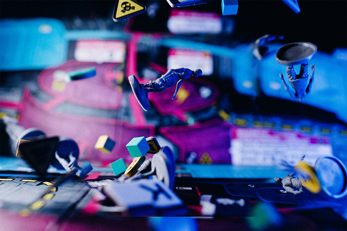 Stationfall close up components flying