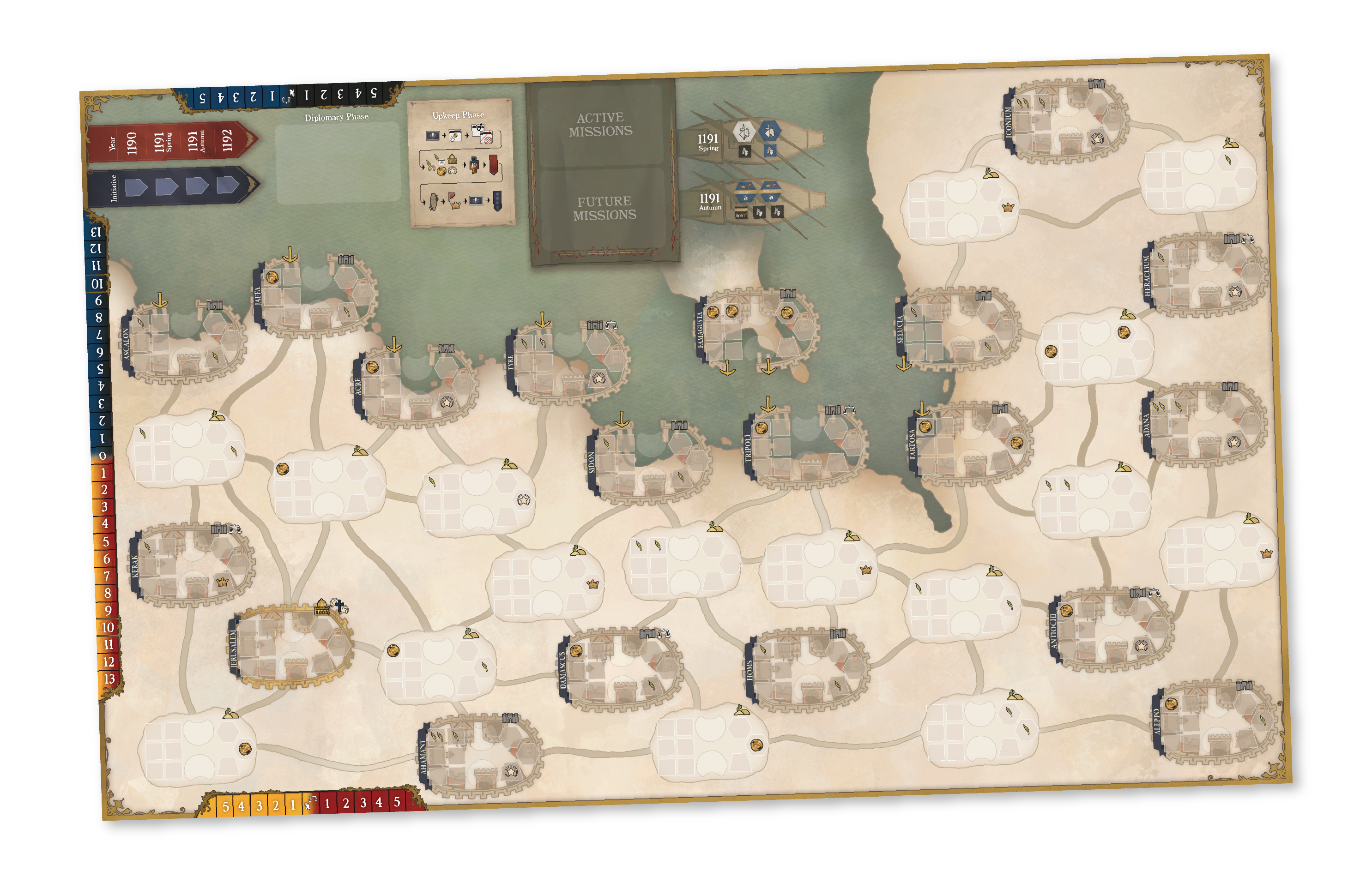 Third Crusade component map board