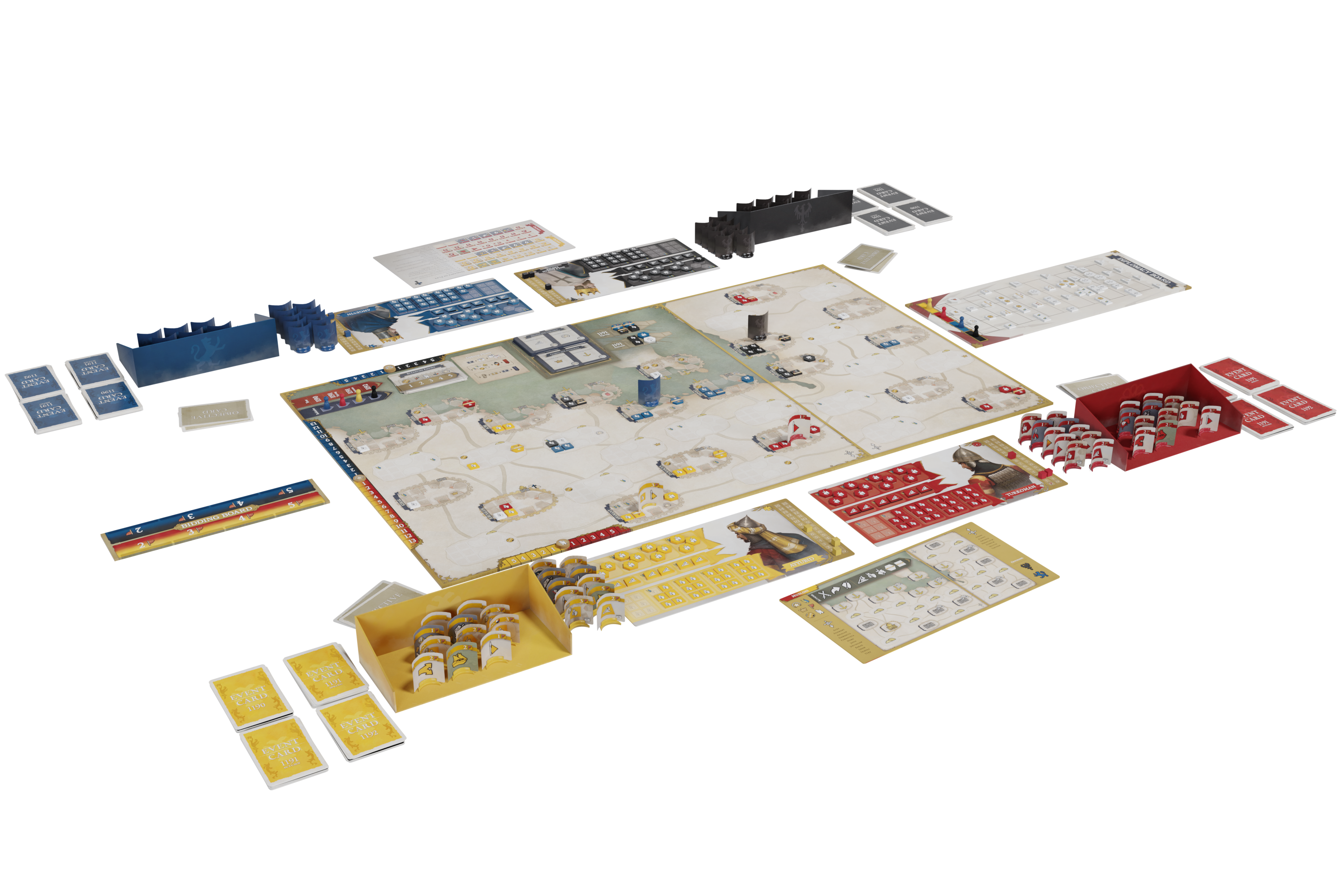 Third Crusade board game setup