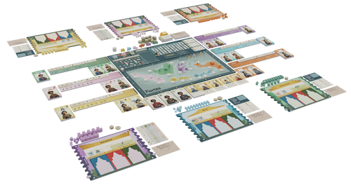 Kartini - From Darkness to Light board game setup