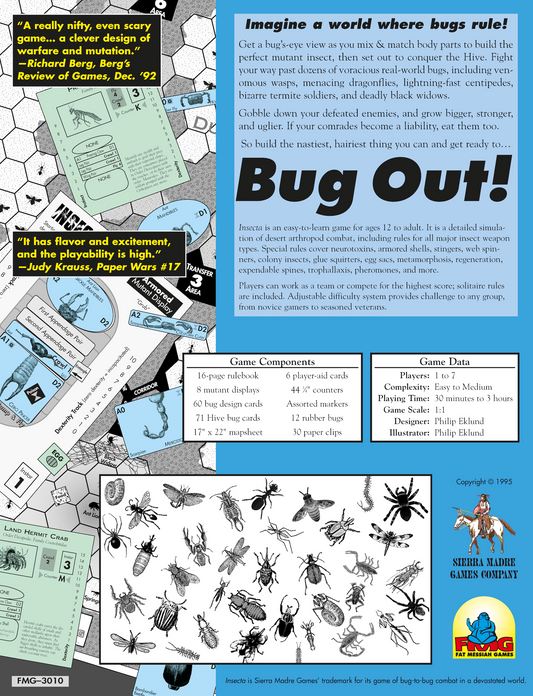Insecta board game : Facsimile edition - back of box