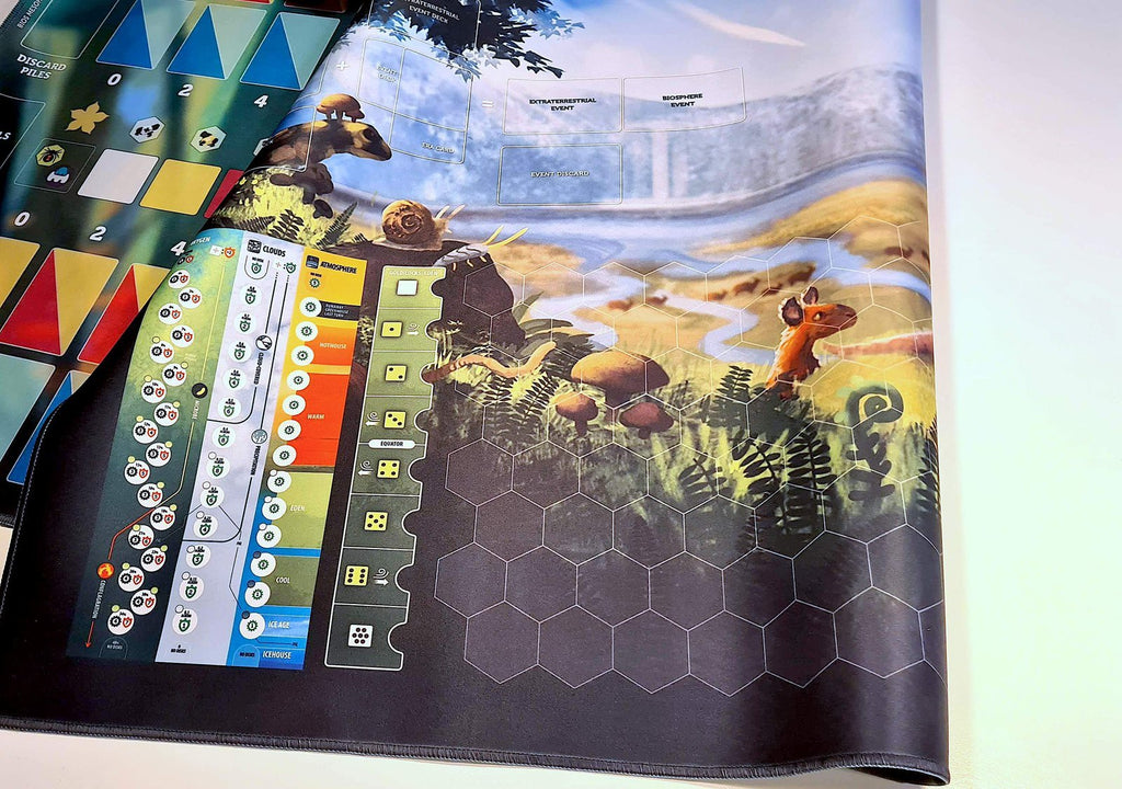 Close-up view of the game board folded up