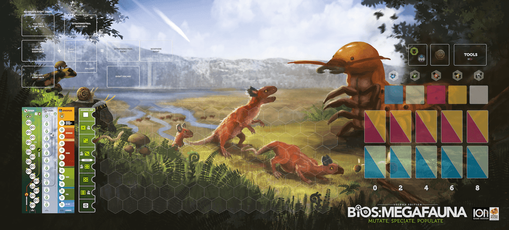 Expanded view of the game board design and illustration