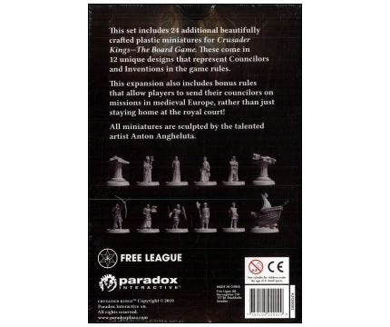 Crusader Kings: Councilors & Inventions (Game Expansion Pack) - back game cover illustration
