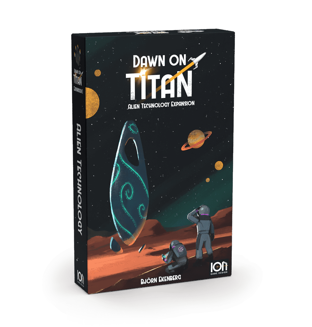 Dawn on Titan Alien Game Expansion Pack - 3D box cover illustration