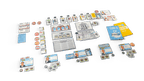 Derrocar board game - Comprehensive overview of game components displayed in the playing position