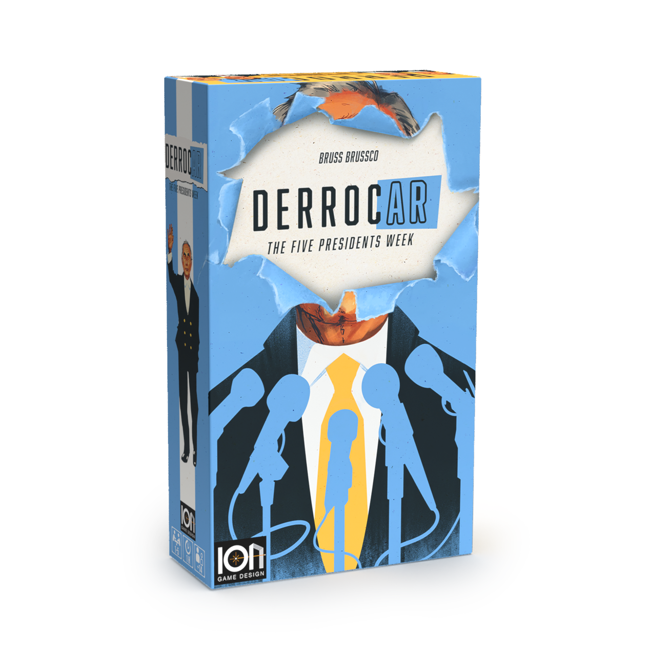 Derrocar board game - 3D box cover illustration