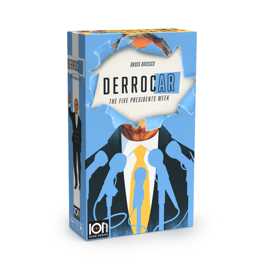 Derrocar board game - 3D box cover illustration