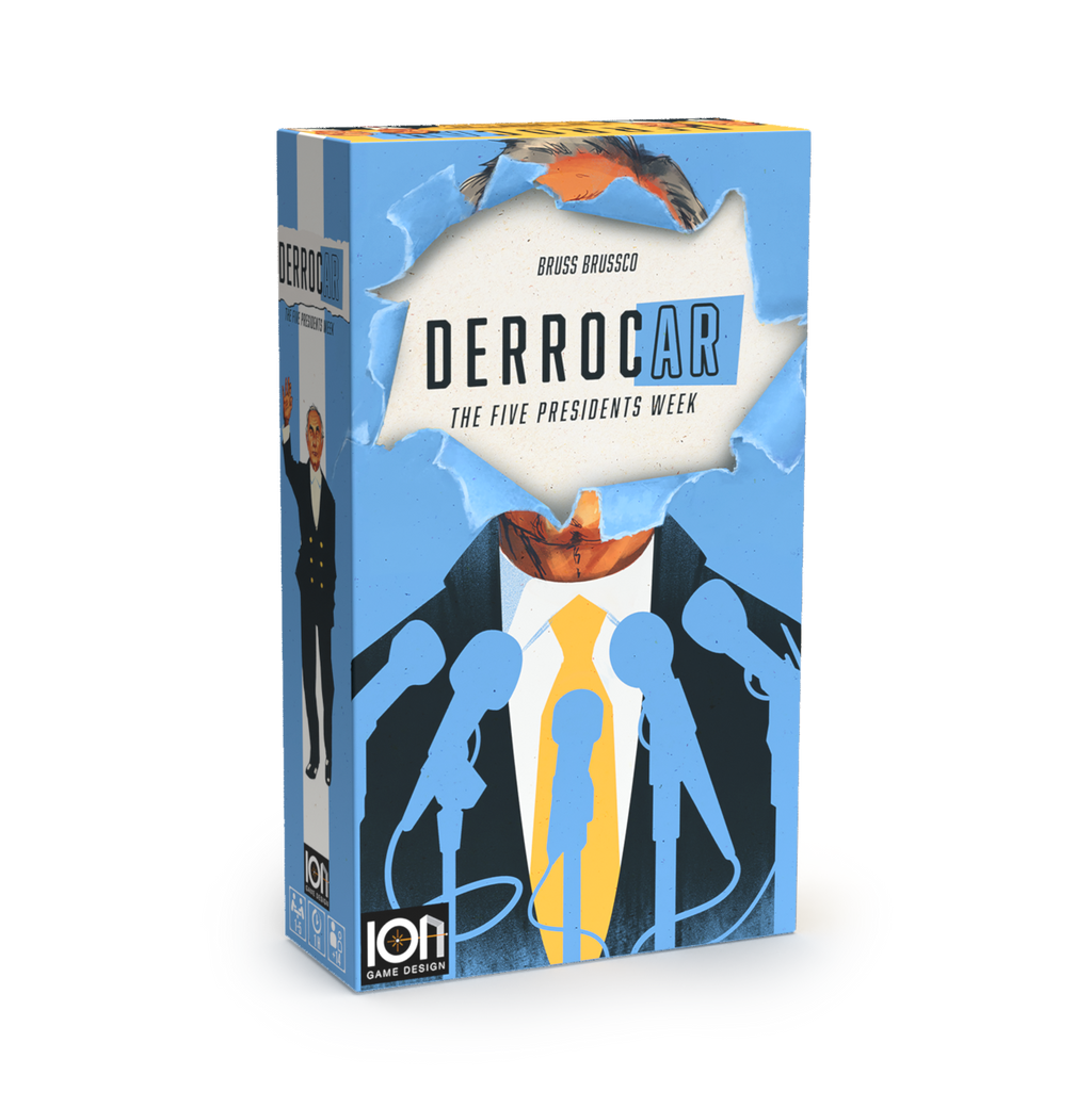 Derrocar board game - 3D box cover illustration