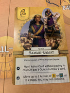 Sammu-Ramat Board Game - Close-up view of the Sammu-Ramat character card