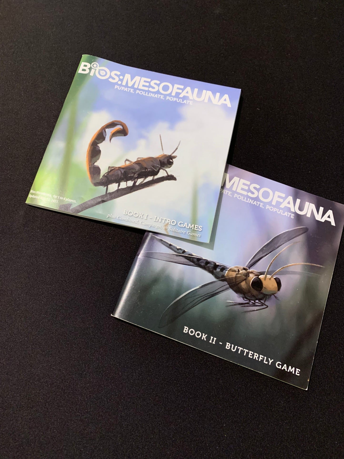 Bios: Mesofauna board game - Book ! and Book 2 gameplay booklets