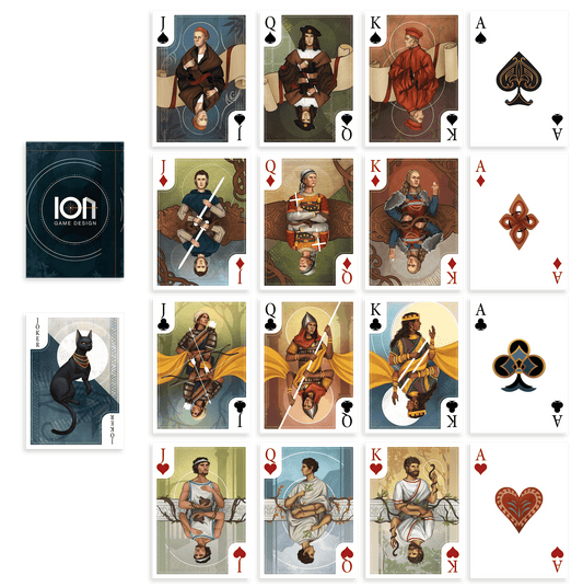 ION historical playing cards - all face cards displayed