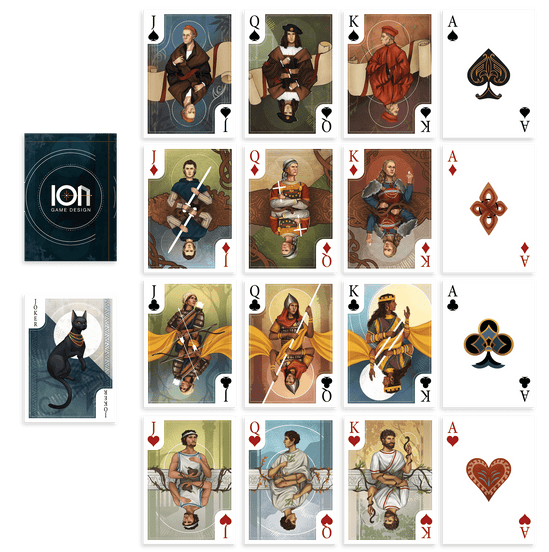 ION historical playing cards - all face cards displayed