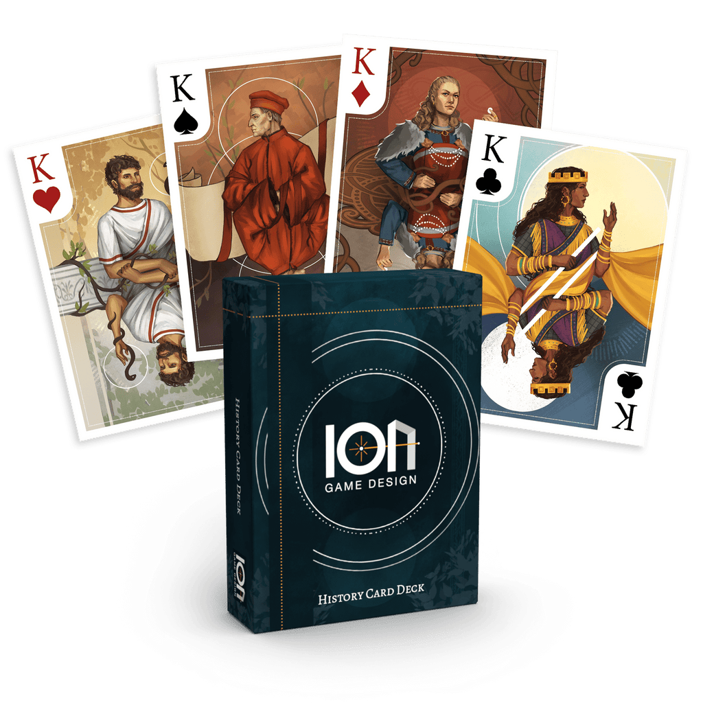 ION historical playing cards - king cards displayed