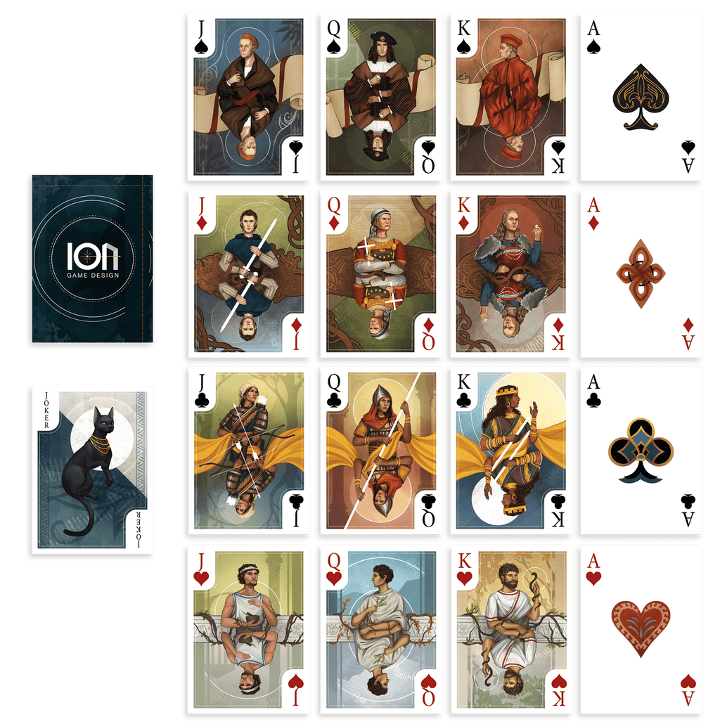 ION historical playing card close up