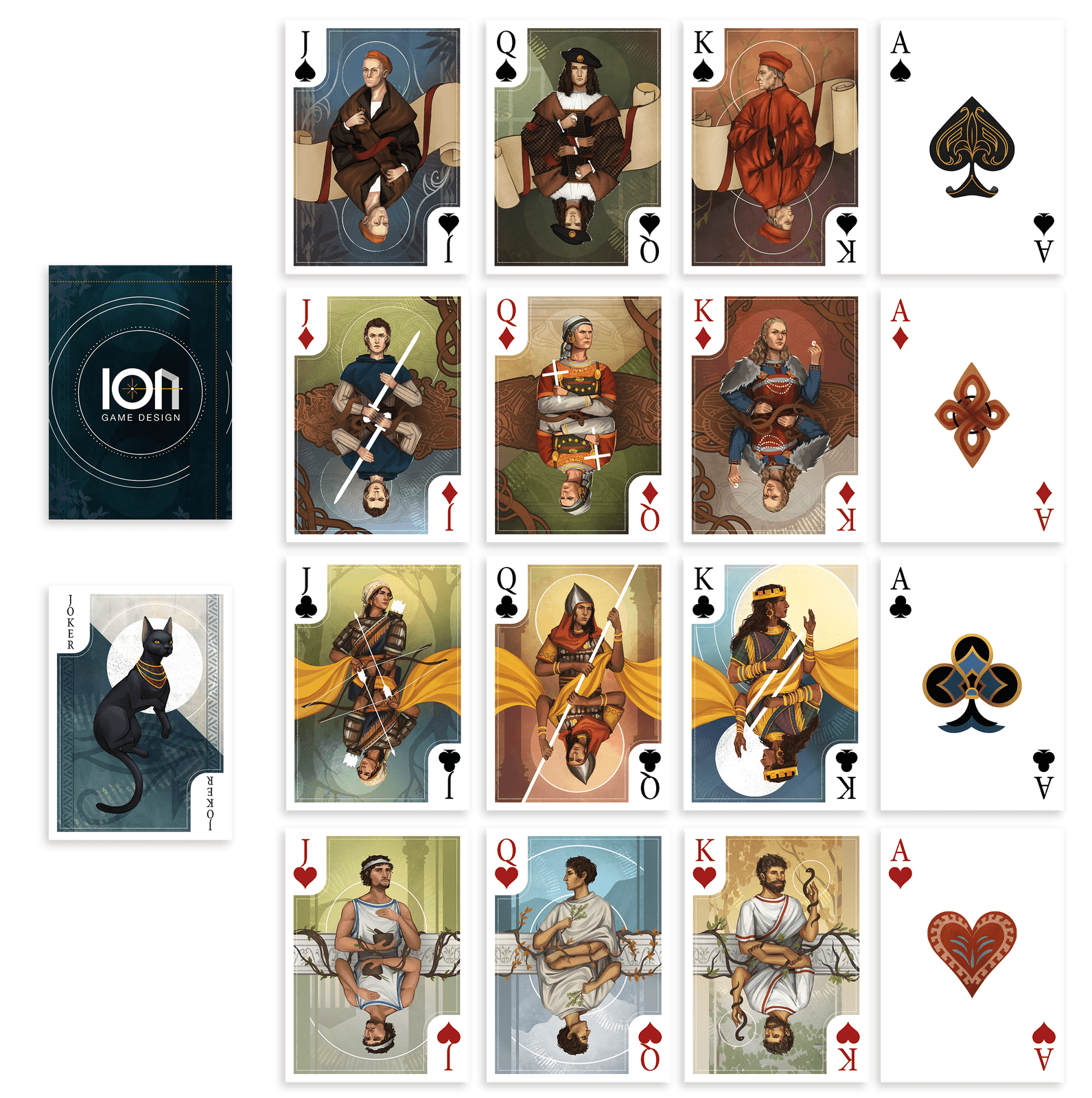 ION historical playing card close up