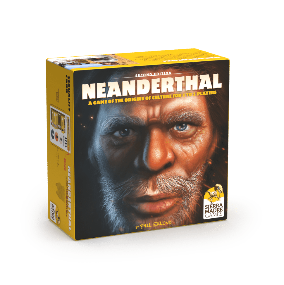 Neanderthal Board Game (2nd edition) - 3D box cover design