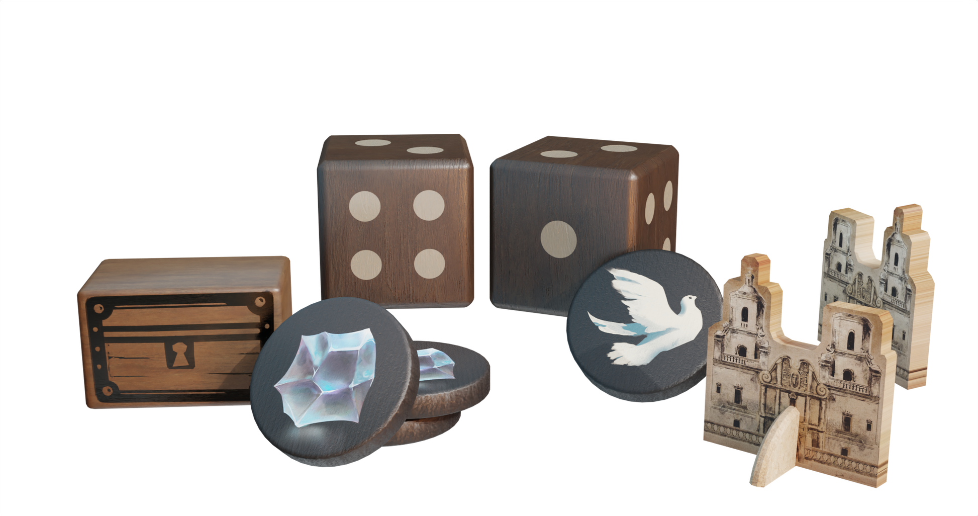 Pax Hispanica board game - dice and tokens