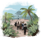 Pax Hispanica card illustration island