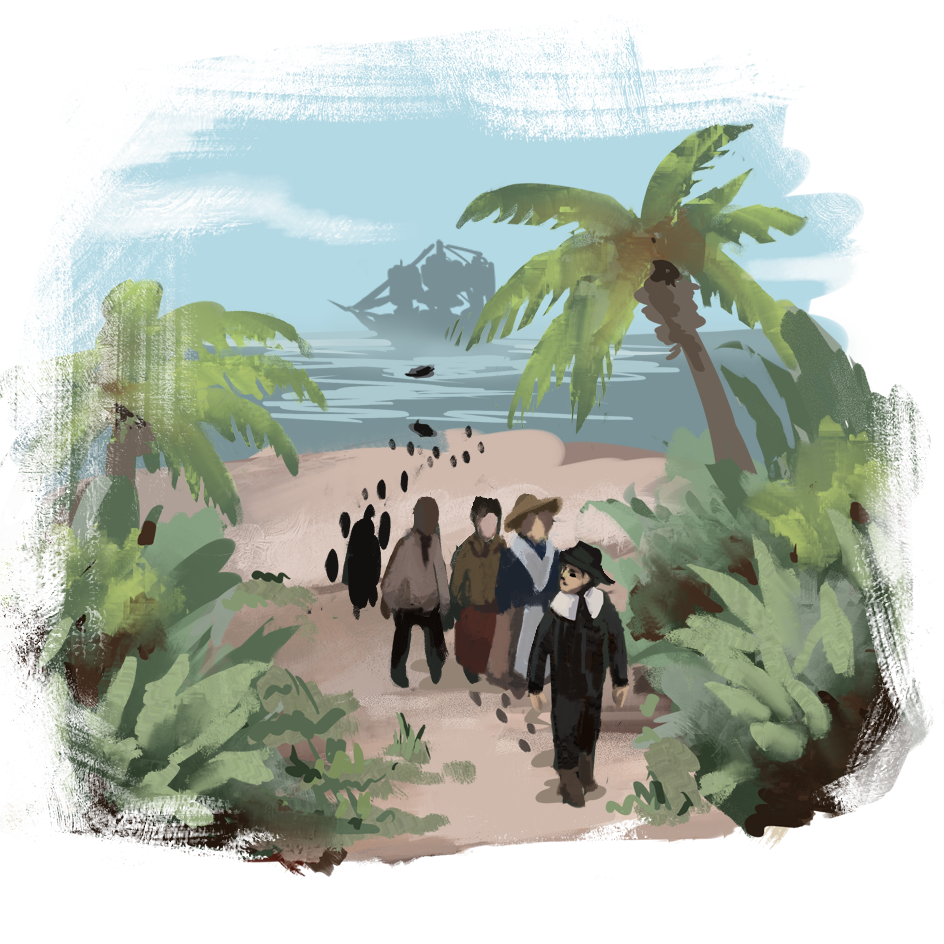 Pax Hispanica card illustration island