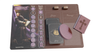 PAX Hispanica Board Game Deluxe Edition - Expanded view of the Spanish Friar, Bartolome De Las Casas', character card, accompanied with Bible tokens, and ship cards.