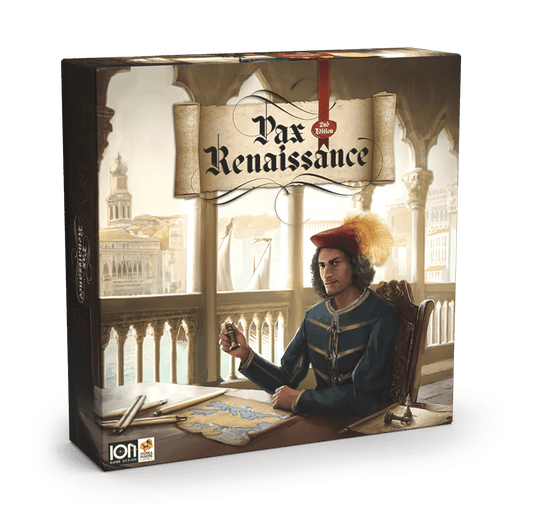 PAX Renaissance Board Game (2nd Edition) - 3D box cover design