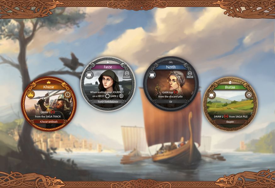 PAX Viking Board Game - Graphic displaying the different types of playing cards