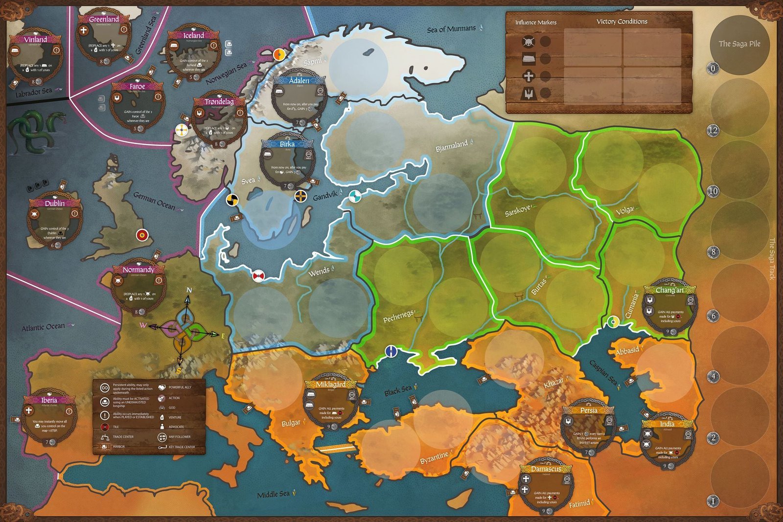 PAX Viking Board Game - Direct view of the game board