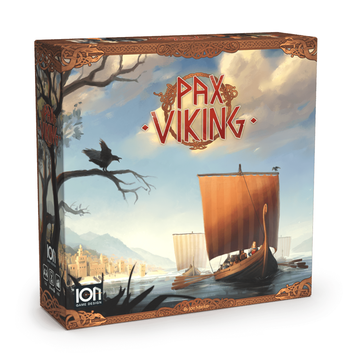 PAX Viking Board Game - 3D box cover design