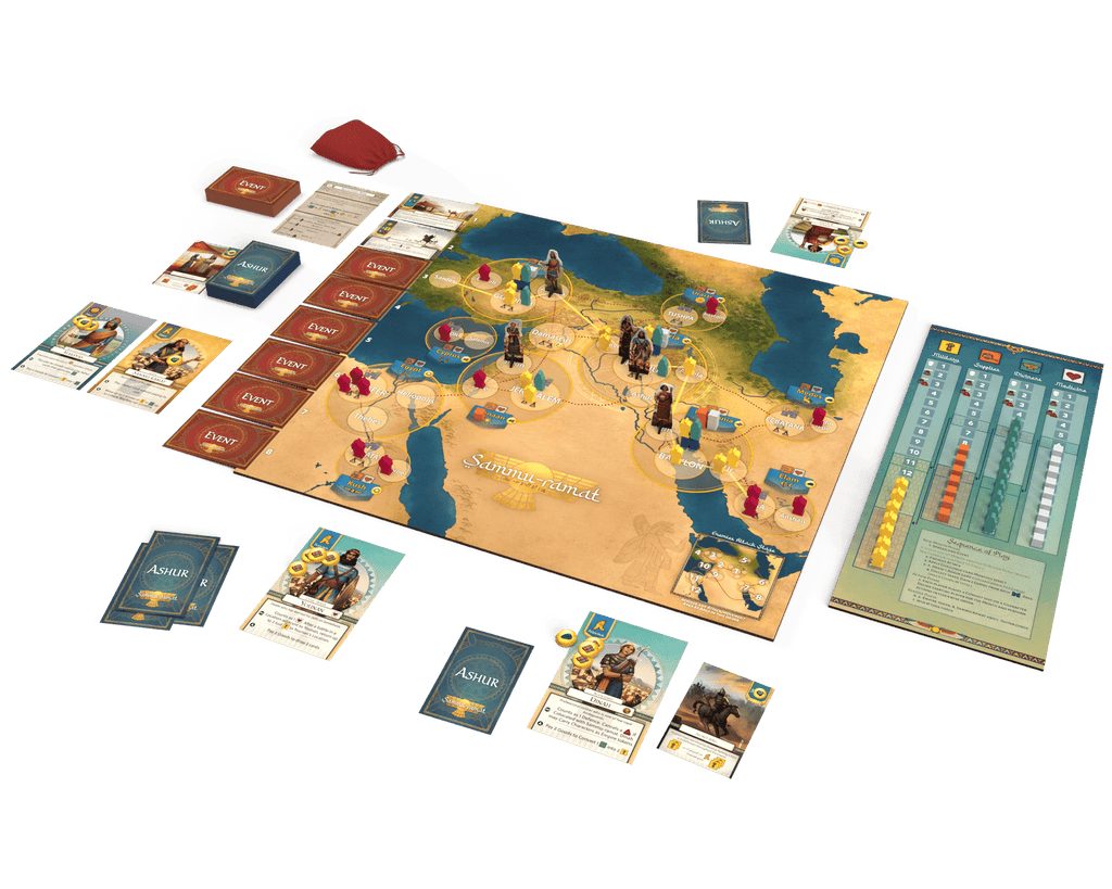 Sammu-Ramat Board Game - Playing board midst game play