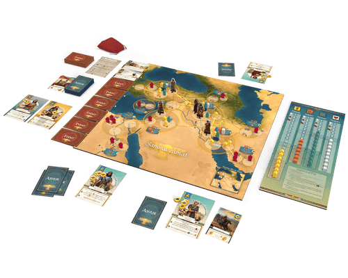 Sammu-Ramat Board Game - Playing board midst game play