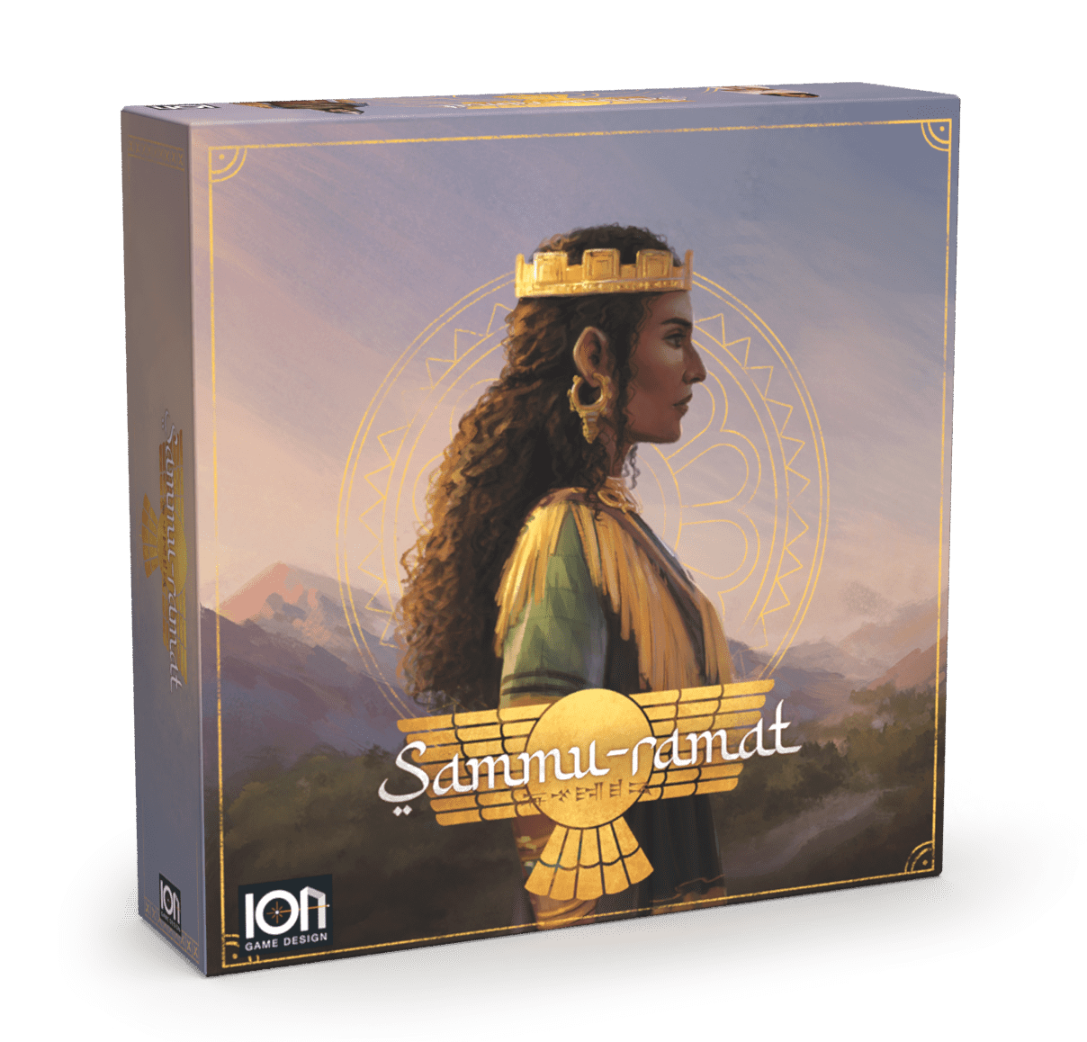 Sammu-Ramat Board Game - 3D box cover design