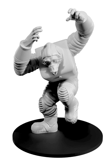 Stationfall 3D miniature Astrochimp