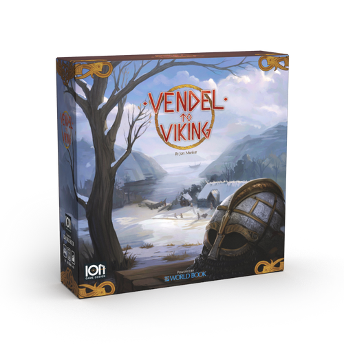 Vendel to Viking board game - 3D front box cover view