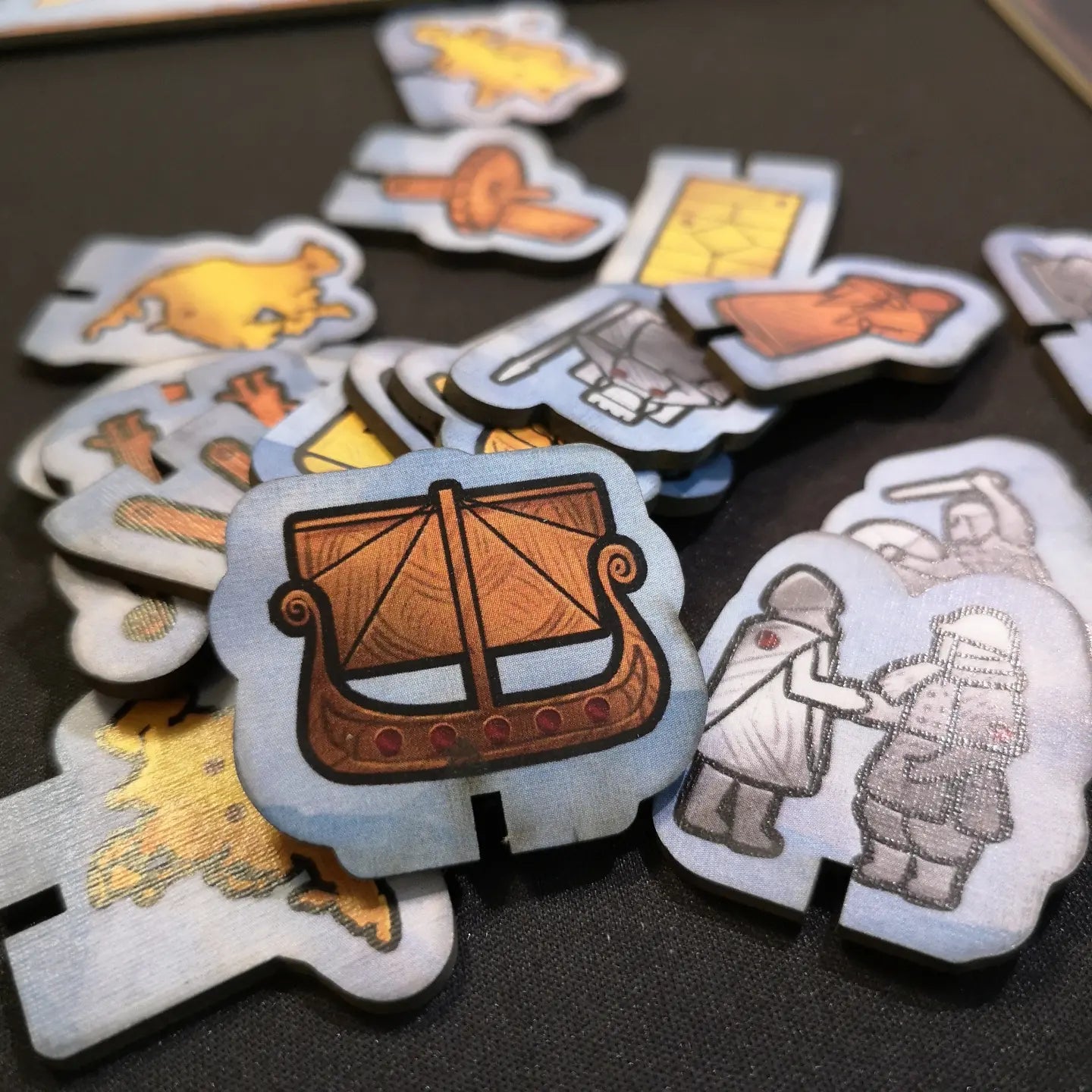 Vendel to Viking board game - punchout pieces