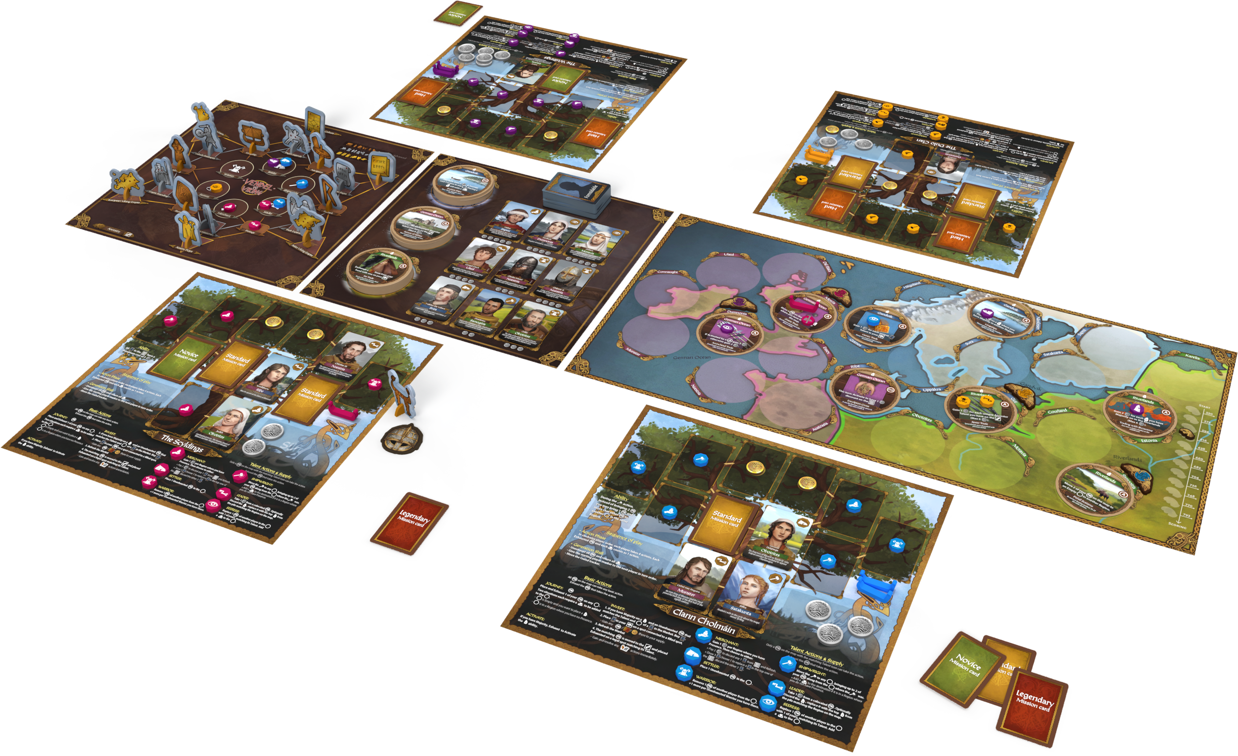 Vendel to Viking board game - staged game