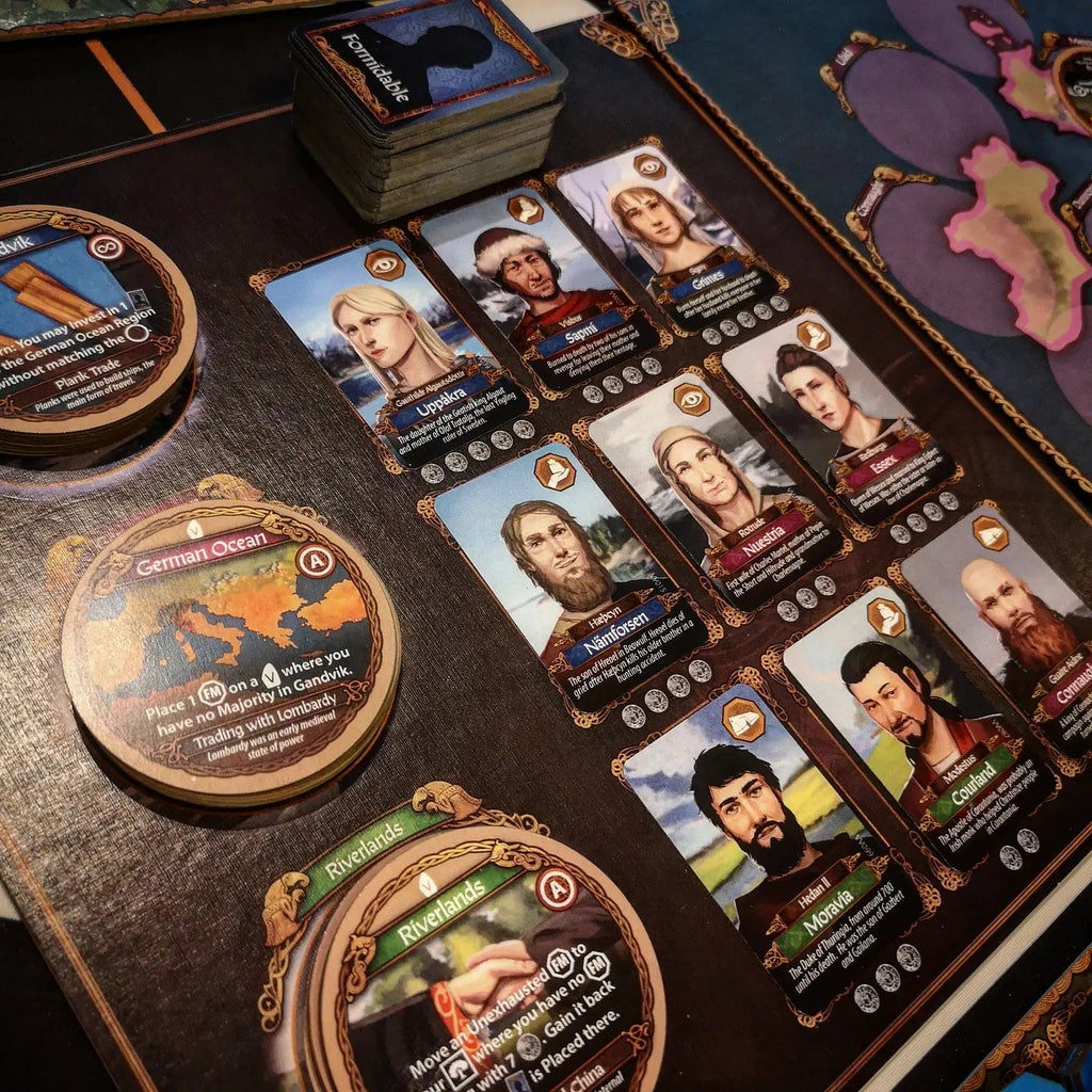 Vendel to Viking board tiles close up