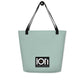 Fluffy Frontier Large Tote Bag - Rear view of bag hung on a wall hook