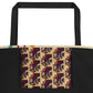 Fluffy Frontier Large Tote Bag - interior bag lining featuring the board game illustration